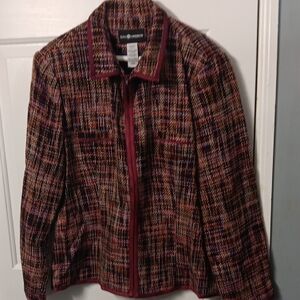 Sag Harbor Women's Multicolor Tweed Jacket